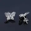 Charme nouvelles boucles d'oreilles en argent Sterling pour les femmes bijoux de fête élégant papillon clous d'oreilles cadeaux de noël R230605