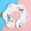 Bibs Cloths Baby feeding cotton waterproof pet print cartoon Saliva towel newborn soft Burp cloth baby bib 360 degrees G220605