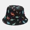 Hüte mit breiter Krempe 2022 18 reine Baumwolle Cartoon-Tiermuster bedruckter Eimer Outdoor-Reise Sonnenhut für Männer und Frauen 55 G230603