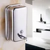 Soap Dishes 500ml Stainless Steel Wall Mounted Manual Soap Dispenser Manual Push Soap Dispenser Kitchen Bathroom Cleaning Tools Home els 230605