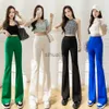 Damenhosen Capris Neue Frühling Sommer Lange Hosen Frauen Mode 2023 Einfacher Stil Damen High Street Flare Hosen Schlanke, figurbetonte gerade Hosen Frau J230605