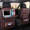 Upgrade New 2pcs Seat Back Foldable Table Tray Travel Bag Seat Organizer Storage Car Assessoires Interior