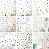 Watercolor Mint green polka dot stickers Children's room kindergarten decorate gift wall stickers room decor aesthetic sticker