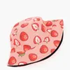 Cappelli a tesa larga LDSLYJR Cotton Print Bucket Fisherman Outdoor Travel Girl and Female Sun Hat 272 G230603