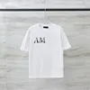 T High Casual Amar miri Hommes amari Chemises Mode Hommes Designers de luxe Tshirt Amirl qualité à manches courtes lettre bleue Imprimer amis AM Chemises Hip Hop Streetwear T Shi