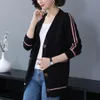 Cardigans Spring Summer Otwarte ścieg Pullovery Straszkowe swobodne vneck Slim Średnia Średnia Strech Think Knitwear Kobiet odzieżowy