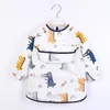 Bibs Cloths Baby apron long sleeved scarf waterproof art smoke feeding bib baby boy girl child Burp Cloth Bandana G220605