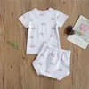 Clothing Sets 0-3Years Newborn Baby Boys Girls Summer Casual Outfits Sun Print O-neck T-shirts and Shorts Pants Children Holiday Cotton