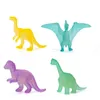 Светодиодная рейв -игрушка 16pcs Luminous Mini Dinosaur Модель пластиковое сияние в темном украшении детского мальчика 230605