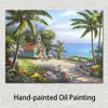 Современный морской пейзаж Canvas Wall Art Island Champel Sell Kim Painting РУКА