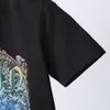 Summer men's casual T-shirt colorful skull print hip-hop style round neck comfortable breathable tops