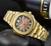 Bestselling Men's Women's Watches Classic 5711 quality Quartz Movement Watche Top-grade brand Wrist Watch Luxury Designer commerce Wristwatches Metal Strap Watches