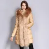 Vêtements d'hiver en duvet pour femmes manteaux en coton moyen et long manteau à col en laine épaissie veste pour dames