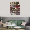 Decorative French Art Avenue Des Champs Elysees Brent Heighton Painting Handmade Modern Canvas Artwork for Restaurant Decor