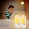 Night Lights Light With EU Plug Smart Motion Sensor LED Lamp Wall For Home Children's WC Bedside Hallway Pathway