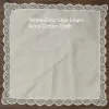 Heimtextilien, 12 Stück, modische Hochzeit, Braut-Taschentücher, elfenbeinfarbenes Baumwoll-Taschentuch mit weiß bestickten Häkelspitzenkanten, Vintage-Taschentücher, 12 x 218 cm