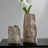 Vaser geometri keramik vas dekorativt vardagsrum torkat blomma hem dekoracion tillbehör bröllop för bordsdekorationer