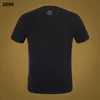 PP Men's T-shirt Summer rhinestone Short Sleeve Round Neck shirt tee Skulls Print Tops Streetwear M-xxxL 2090