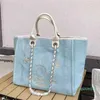 Sac de plage pour femme Sacs à main Sac à main brodé Femme Perle Grand Shopping Dames Petits sacs à dos Designers Toile Chaîne