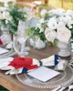 Serviette de table 4 pièces drapeau jour rayures étoile serviettes carrées 50cm fête mariage décoration tissu cuisine dîner service