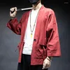 Ethnic Clothing Chinese Style Linen Clothes Men Kimono Cardigan Traditional Yukata Japanese Samurai Casual Asian 30357