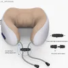 Massaggio al collo elettrico Cuscino a forma di U Spalla portatile multifunzionale ricaricabile Terapia cervicale Viaggio a casa Rilassamento L230523