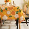 テーブルクロスファッションオレンジ長方形のレストランウェディングデコレーションアンチフーリングアウトドアパーティーピクニッククロスR230605