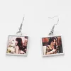 Party Favor Sublimation Blank Dangle Oorbellen Hanger Hart Cirkelvorm Drop Earring Voor Hot Transfer Printing Verbruiksartikelen