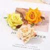 Decorative Flowers Simulation Craft Flocking Cloth Rose Flower Head Decoration Fake Corsage Arch Floral Wedding