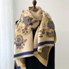 Cachecóis femininos 2023 floral grosso inverno quente cobertor cachecol luxo caxemira pashmina lenço de pescoço Foulard Budanda viagem poncho estolas