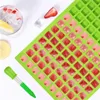 126 Квадратная квадратная силиконовая плесень мини -конфеты шоколад Gummy Ice Cube Jelly Treffles Pralines Ganache плесени