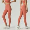 Lu Align Lu Pantaloni sportivi da yoga da donna a vita alta Pantaloni stretti da yoga Pantaloni sportivi da palestra nudi Ragazza Leggings atletici Elasticità traspirante Figura intera Sexy