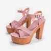 Sandali NXY Fashion Platform Buckle Strap Donna Summer Peep Toe Square Tacchi alti Scarpe Sexy Gladiator Ladies Sandali 230511