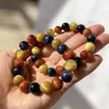 Jóias Strand ZHEN-D Natural Candy Color Tiger Eye Stone Gemstone Beads Bracelet Colorful Red Blue Gold Beautiful Gift For Friends Girl