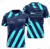 F1 Racing Thriped Sleeved Summer Te-Team Team Tucked Round Round Polo Shirt نفس الأسلوب التخصيص