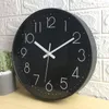 Wall Clocks 10 Inch Clock Round Hanging Noiseless 3D Number Precise Anti-fog Mirror Surface Quartz Household Supplies Home Accessories