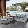 Mobilier de camp canapé en rotin chaise combinée trois personnes salon terrasse extérieure cour loisirs