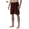 Męskie szorty męskie solidne kolory Plaid Pajama Spodnie Europejski rozmiar Flanel Sport Wo krótki strój kąpielowy Man Swimsuits Gym