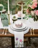 テーブルナプキン4PCSイースターチューリップスプリングフラワープラントスクエア50cm結婚式の飾り布キッチンディナーナプキンを提供する