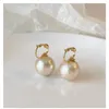 Boucles d'oreilles cerceau mignon clous de perles pour les femmes couleur or goutte minimaliste minuscule Huggies cerceaux mariage mode fête bijoux