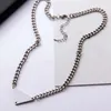 Tasarımcı Mücevher Tenis Zincir Suçlama Kolyesi Gümüş Takı Buzlu Çıkar P Sape P Üçgen Yıldönümü Düğün Kadın Erkek Erkek Lüks Paslanmaz Çelik Kolyeler
