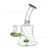 Latest Glass Hookah Bottle Water Bong black Green Color Hand Heady Pyrex Spoon Oil Nail Adapter Smoking Pipe Rigs