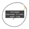 Anklets BOEYCJR Lose Weight 2mm Terahertz Stone Bead Anklet For Women Trend Foot Bracelet Beach Jewelry