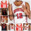 Thr Thucted NCAA Houston Cougars Jersey Jersey 10 Birdsong 11 Edwards 22 Drexler 25 Robinson 34 Olajuwon 42 Young 44 Hayes Men Women Youth Kid Jerseys S-4XL