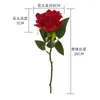 Decorative Flowers Artificial Velvet Red Rose Flower Simulation Wreath Plants Wedding Decor Living Room Table Display Flore Fall Decorations