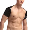 Herren T-Shirts Herren Schwarz Crop Tops Sommer Kunstleder Wrestling Mann Übung Homosexuell Sexy Kurzarm Kostüme Harness