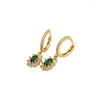 Dangle Oorbellen 925 Sterling Zilveren Oorbel Geometrie Emerald Zirkoon Hart Ster Parel Hanger Drop Persoonlijkheid Retro Trend Vrouwen Oor Jood