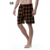 Męskie szorty męskie solidne kolory Plaid Pajama Spodnie Europejski rozmiar Flanel Sport Wo krótki strój kąpielowy Man Swimsuits Gym