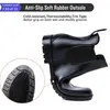 Stövlar SheValues ​​Women Chelsea Rain Boots Shiny Ankle Boots Waterproof Upper Toe Elastic Band Low Sole Fashion Nonslip Ladies Boots Z0605