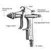 Spraypistolen 0,5 mm mini airbrush spuitpistool 125 ml Airloze aerografo spuiter legering lederen schilderij verfgereedschap pistola